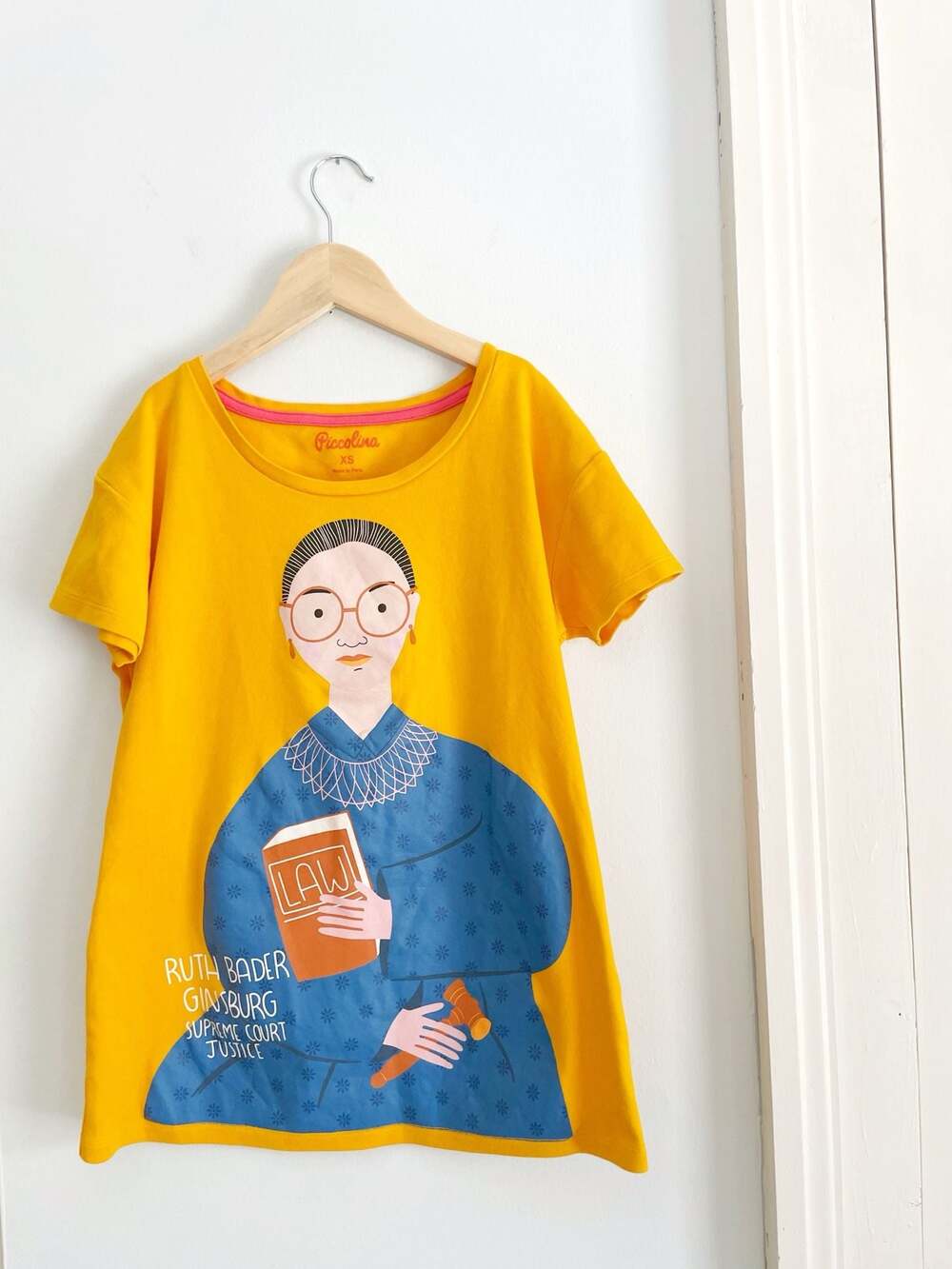 Piccolina Ruth Bader Ginsburg Graphic T-Shirt Yellow Size XS